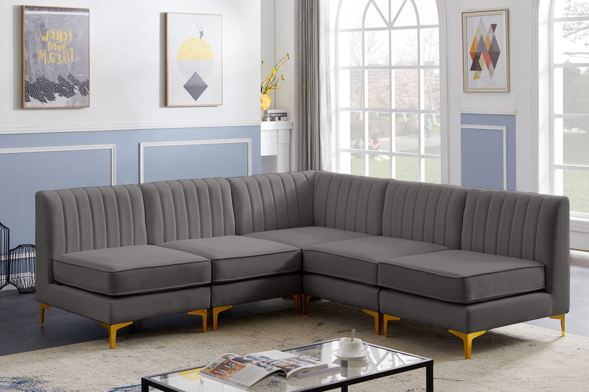 Alina - 5 Piece Armless Sectional