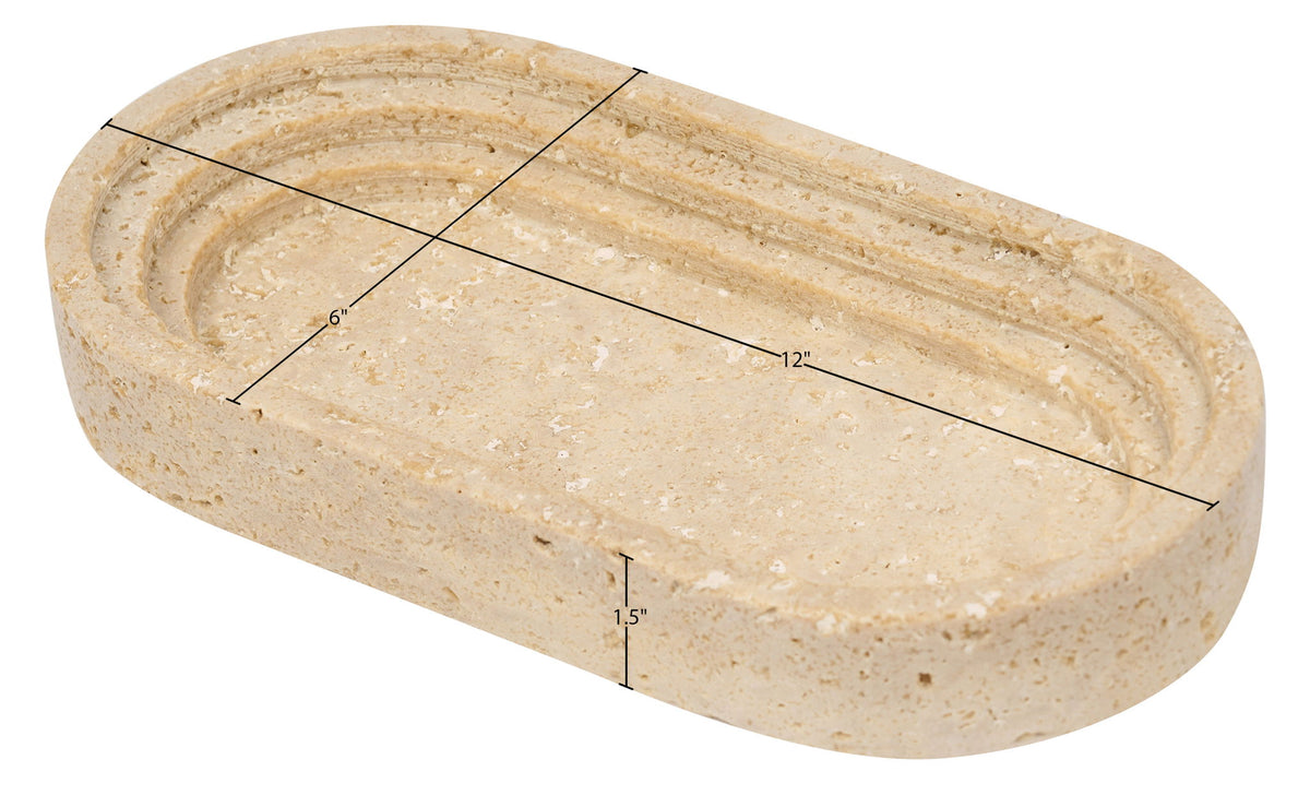 Maximus - Genuine Marble Tray - Travertine