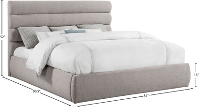 Adam - Linen Fabric Bed With 52" Headboard