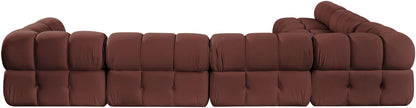Orin - Velvet 6 Piece Modular L-Shaped Sectional