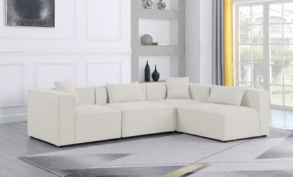 Cube - Linen 4 Piece Modular Corner Sectional