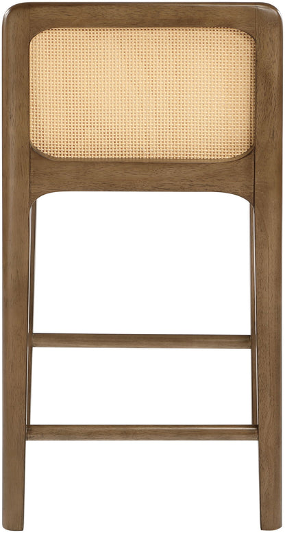 Ellis - Vegan Leather Upholstered Counter Stool (Set of 2) - Brown Base