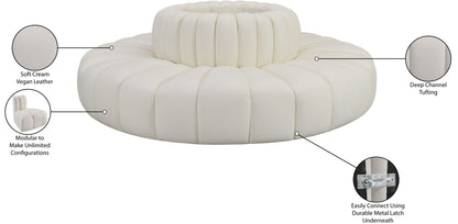 Arc - Faux Leather 8 Piece Round Modular Sofa