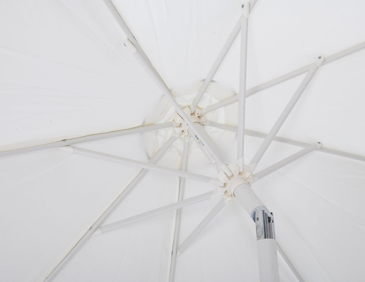 Amalfi - Patio Umbrella - Light Brown Base / White Pole