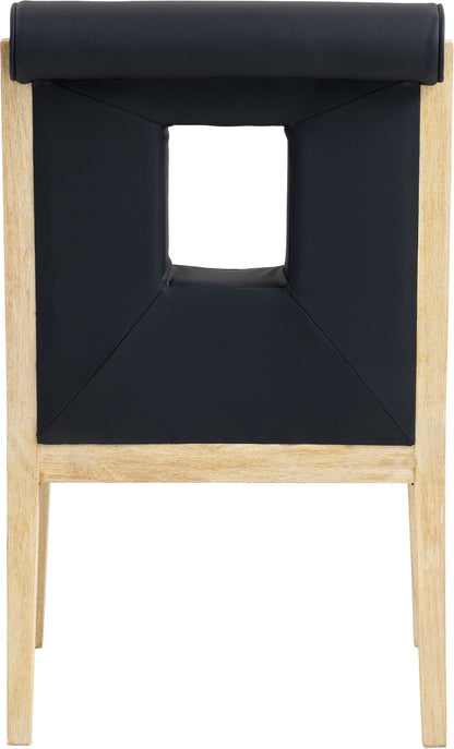 Gwendolyn - Faux Leather Dining Arm Chair With Natural Frame