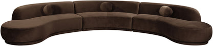 Avra - 177.5" Velvet Performance Fabric Upholstered Sectional