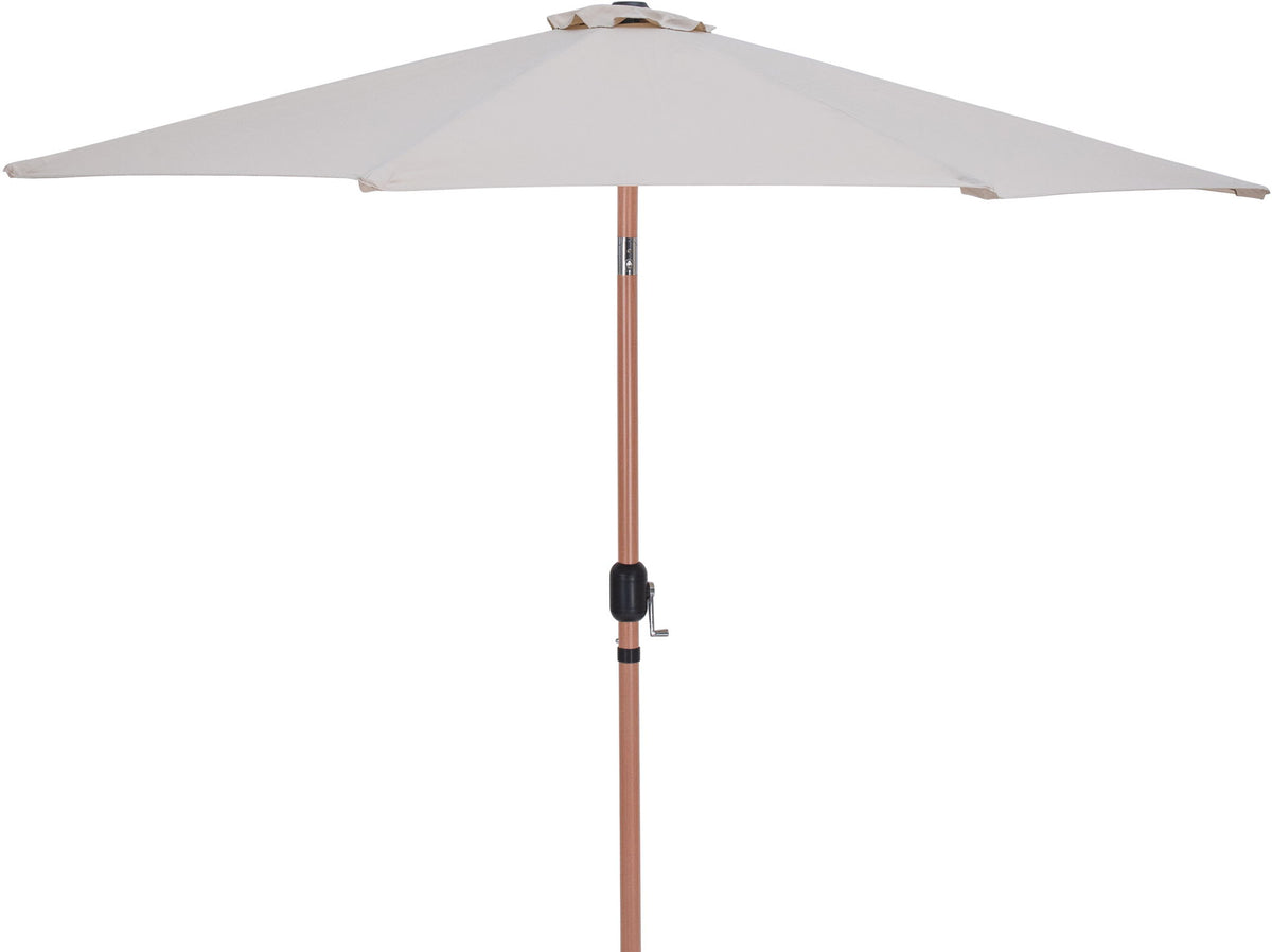 Fiji - Aluminum Patio Umbrella With Square Teak Base