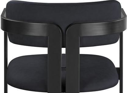 Aurum - Vegan Leather Upholstered Dining Chair With Graphite Black Base (Set of 2)