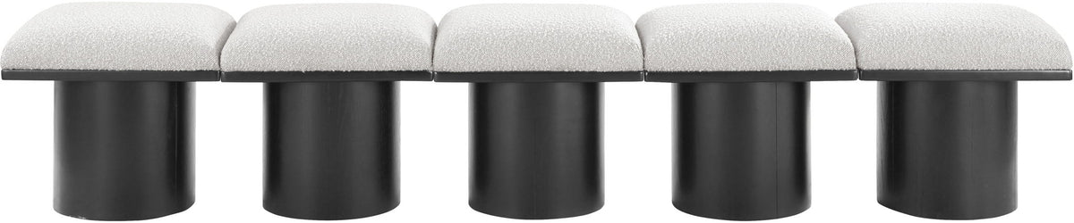 Pavilion - 5 Piece Modular Bench With Black Base