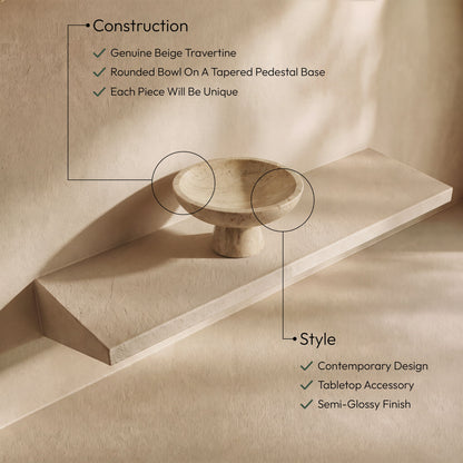 Simpson - Travertine Bowl