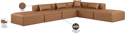 Cube - 6 Piece Modular Corner Armless Sectional