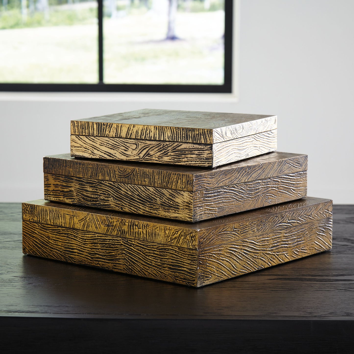 Keldy - Box Set (Set of 3) - Antique Brass Finish