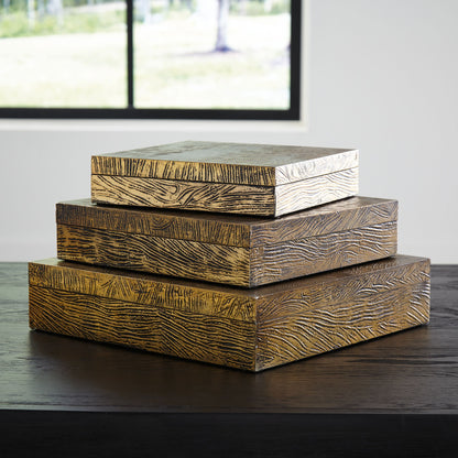 Keldy - Box Set (Set of 3) - Antique Brass Finish