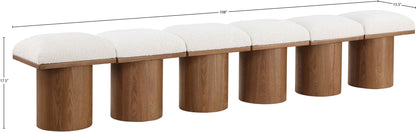 Pavilion - 6 Piece Modular Bench With Brown Base