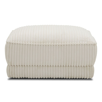 Utopia - Ottoman With Casters - Mega Ivory