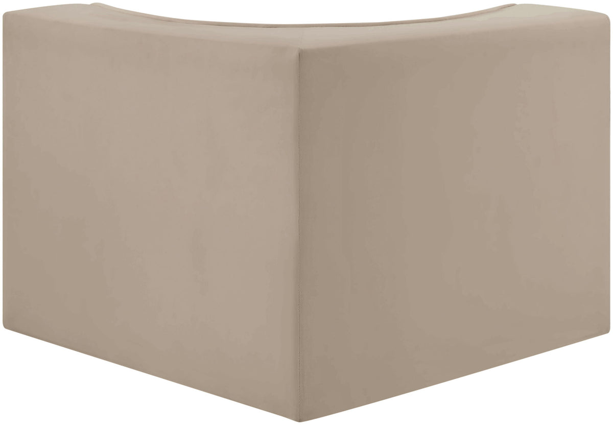 Rummi - Velvet Performance Fabric Upholstered Modular Corner Chair