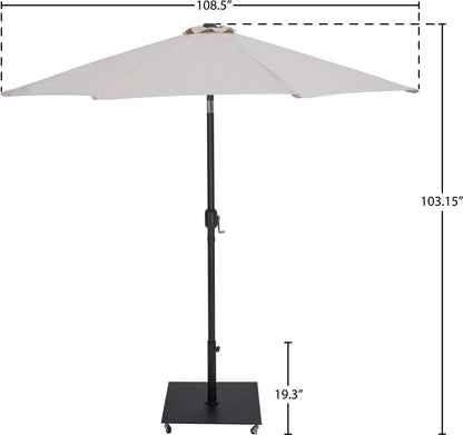 Fiji - Aluminum Patio Umbrella With Square Black Base