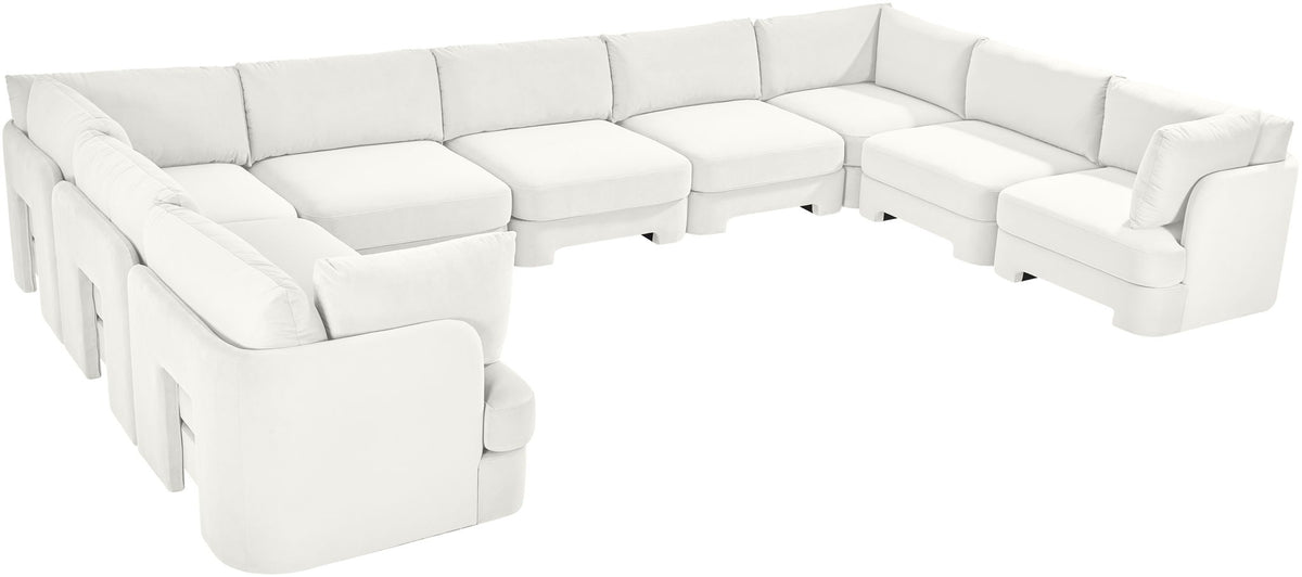 Hammond - Velvet Performance Fabric Upholstered 9 Piece Sectional