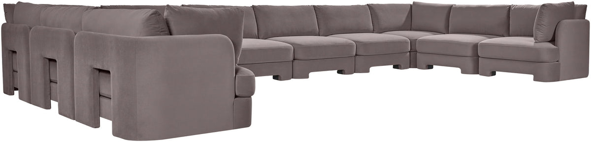 Hammond - Velvet Performance Fabric Upholstered 10 Piece Sectional