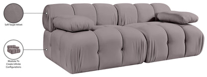 Orin - Velvet Performance Fabric Upholstered 2 Piece Modular Sofa
