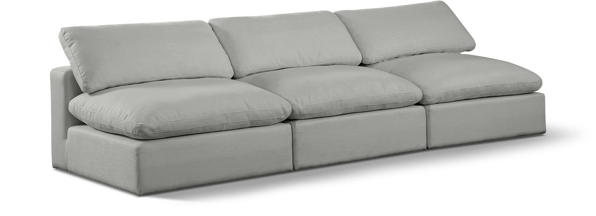 Comfy - Linen Modular Armless Sofa 3 Seats