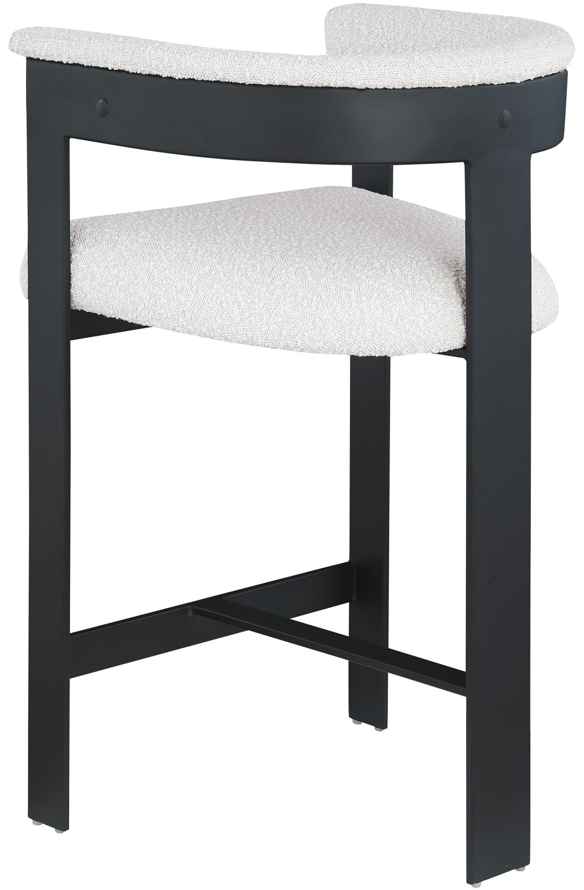 Romeo - Boucle Counter Stool With Black Base (Set of 2)