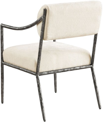 Bastille - Upholstered Dining Arm Chair (Set of 2) - Silver Frame
