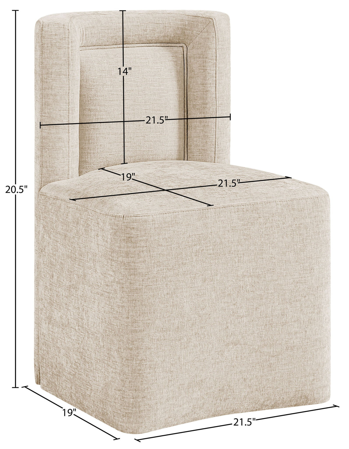 Duvina - Chenille Performance Fabric Dining Chair (Set of 2)