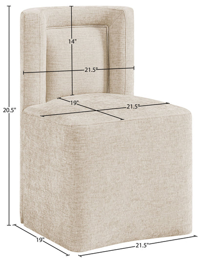 Duvina - Chenille Performance Fabric Dining Chair (Set of 2)