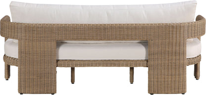 Sandbay - Olefin Water Resistant Fabric And Wicker Outdoor Patio Sofa