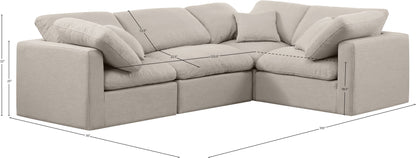Indulge - Linen 4 Piece Modular Corner Sectional