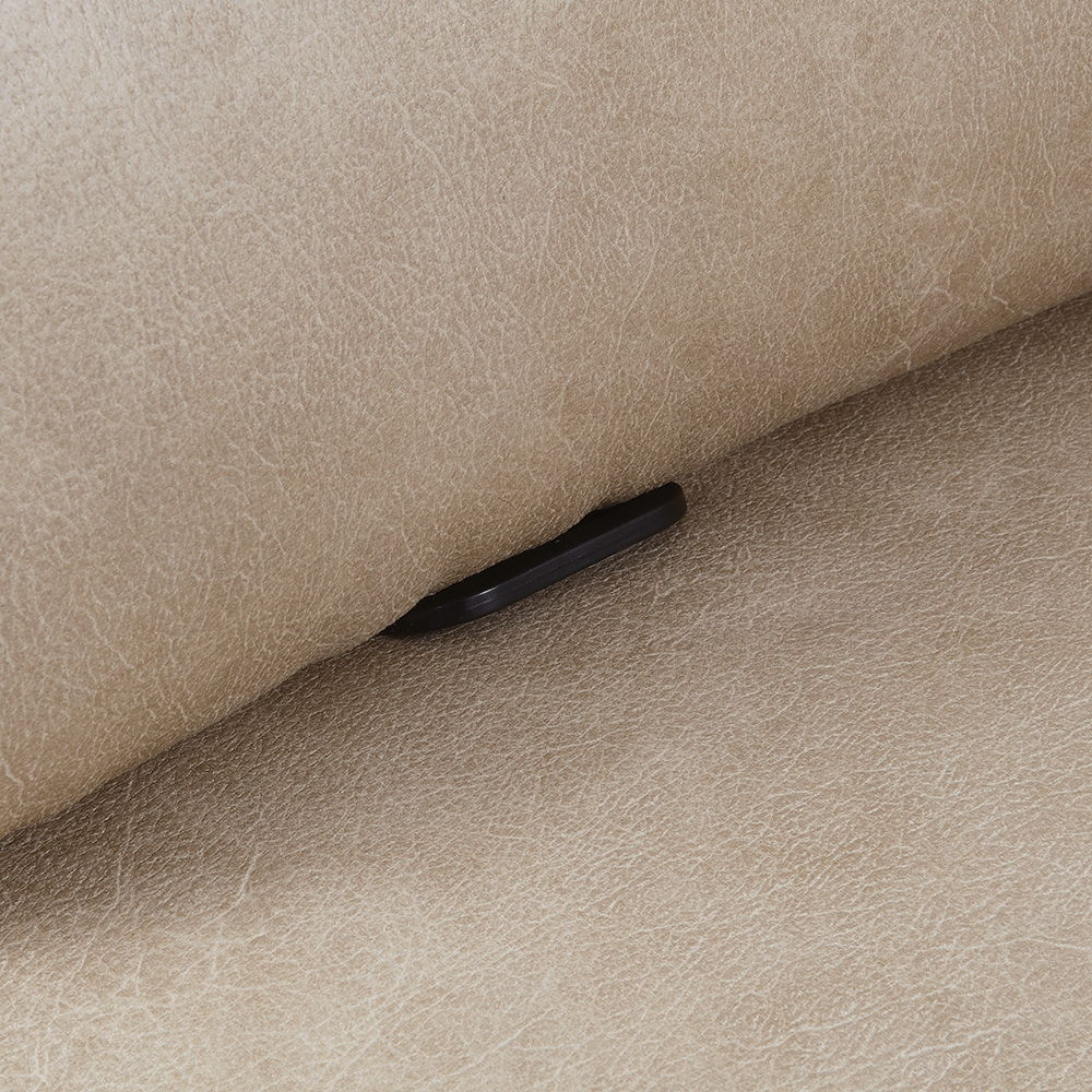 Elison - Motion Sofa - Dark Beige Polish Microfiber