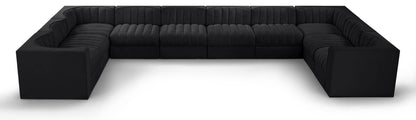 Rummi - Velvet Performance Fabric Upholstered 10 Piece Modular Sectional