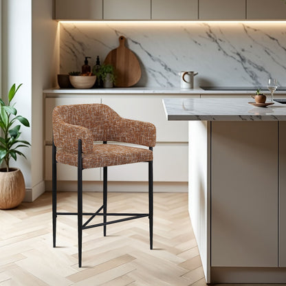 Dame - Fabric Upholstered Counter Stool (Set of 2)