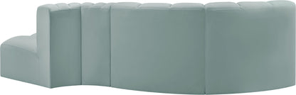 Arc - Faux Leather 4 Piece L-Shaped Modular Sofa