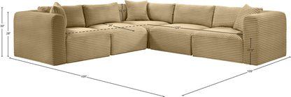 Shaggy - 5 Piece Modular Corner Sectional