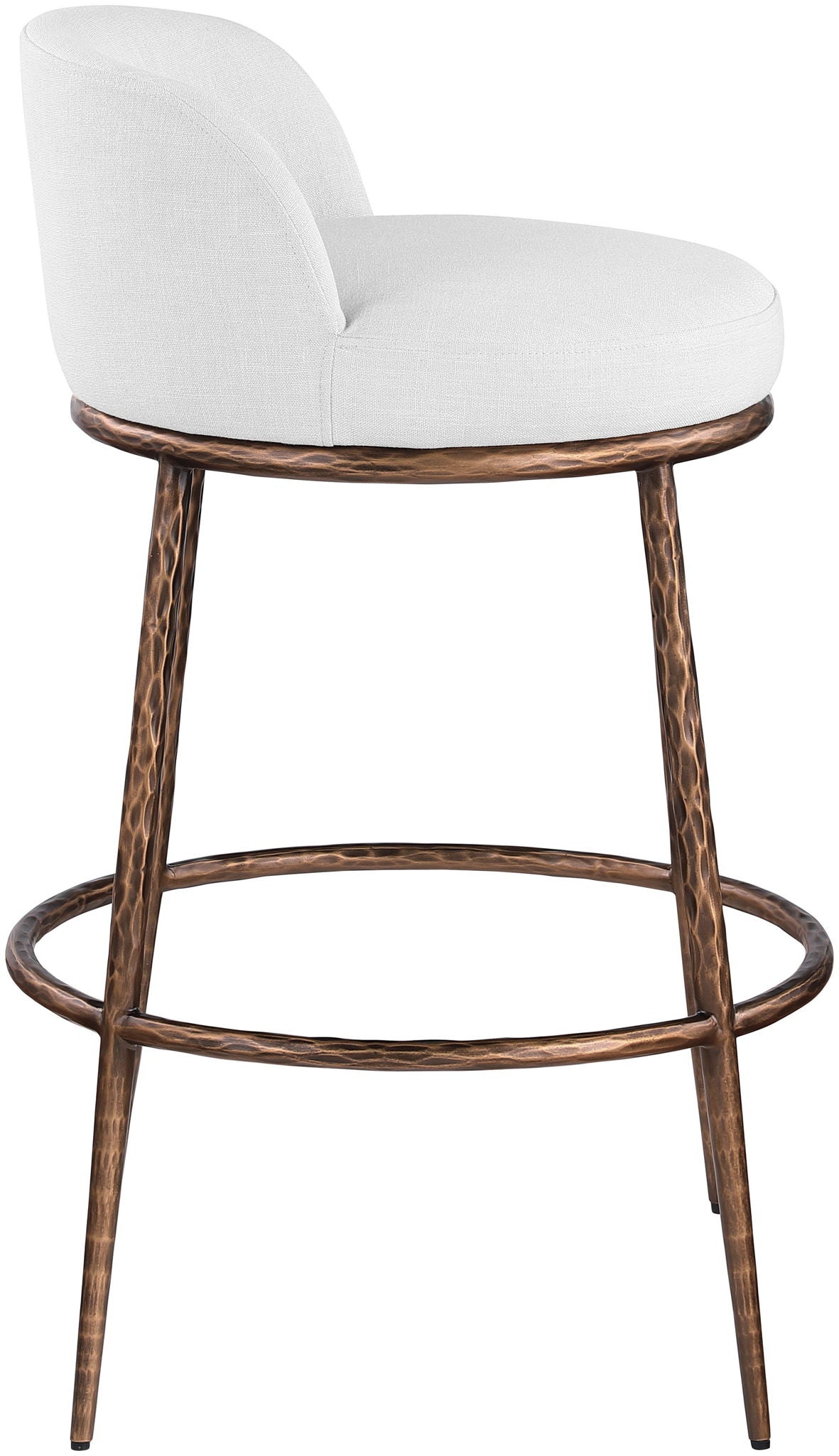 Ferro - Performance Fabric Upholstered Bar Stool - Antique Bronze