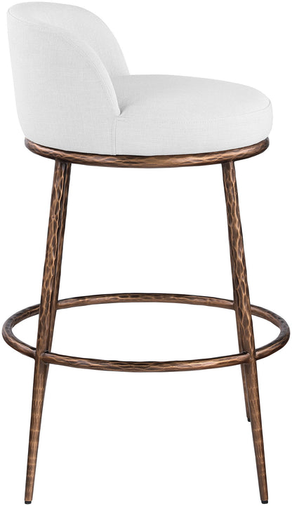 Ferro - Performance Fabric Upholstered Bar Stool - Antique Bronze