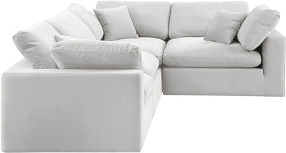 Comfy - 4 Piece Velvet Modular Sectional