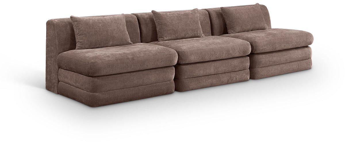 Stellar - 3 Piece 114" Upholstered Modular Armless Sofa
