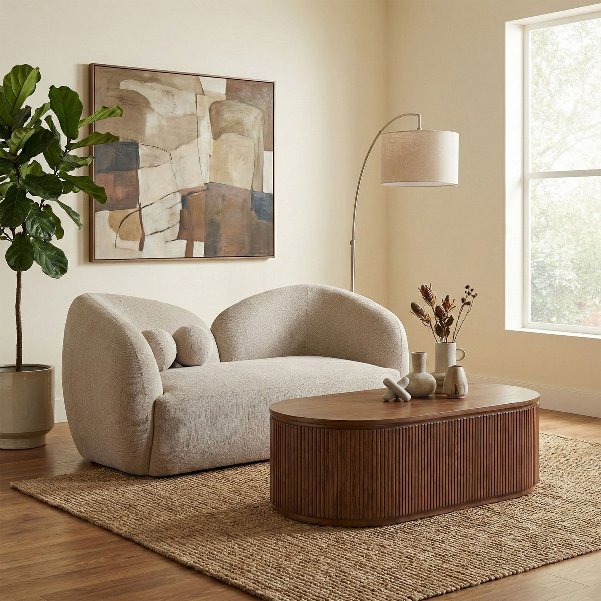 Elowen - Fabric Upholstered Loveseat