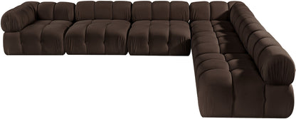 Orin - Velvet 6 Piece Modular L-Shaped Sectional