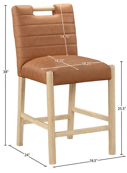 Aimee - Counter Stool - Light Brown Legs