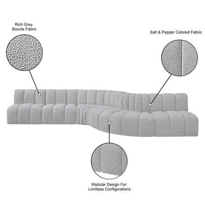 Arc - Boucle Fabric 7 Piece Modular Sofa