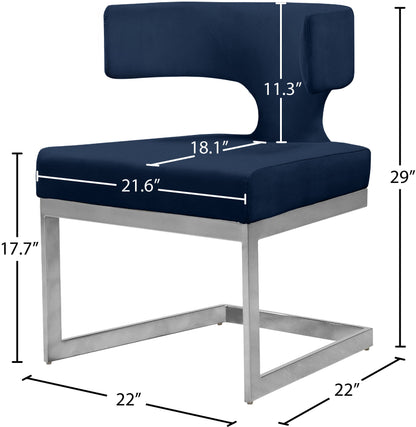 Alexandra - Dining Chair with Chrome Legs