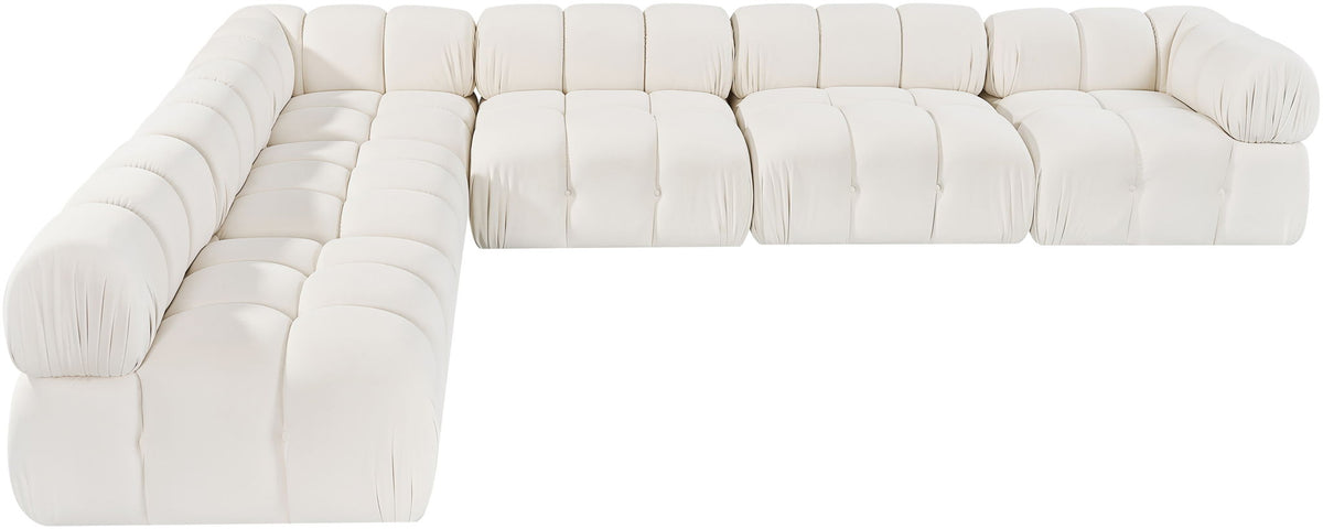 Orin - Velvet 6 Piece Modular L-Shaped Sectional