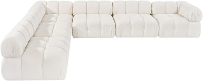 Orin - Velvet 6 Piece Modular L-Shaped Sectional