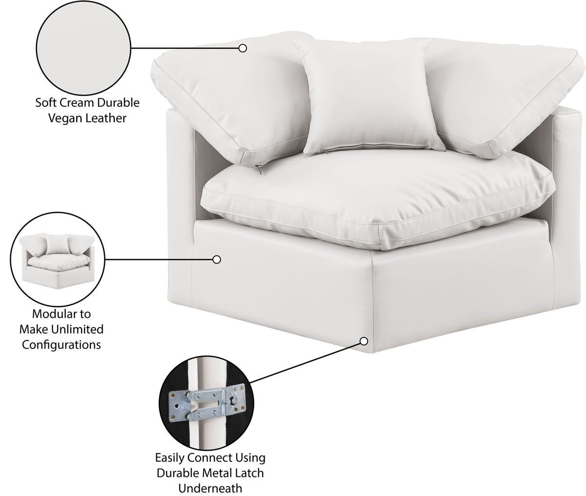 Indulge - Faux Leather Corner Chair