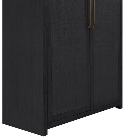 Vana - Solid Wood, Oak Veneer And Stainless Steel Storage Cabinet