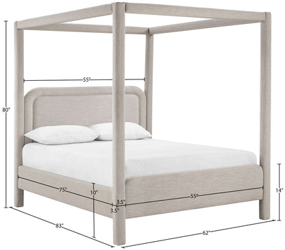 Salina - Linen Textured Fabric Upholstered Bed